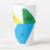 Laten we het kleurrijke geometrische koffiebeker d latte mok (Voorkant)