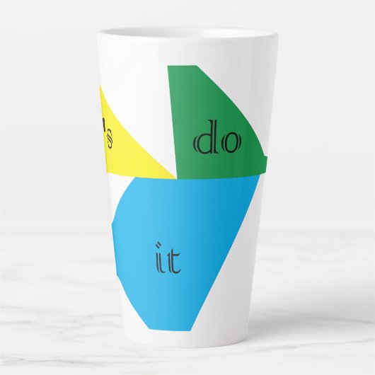 Laten we het kleurrijke geometrische koffiebeker d latte mok (Voorkant)