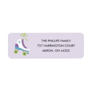 Laten we het label Roll Address Label - Violet