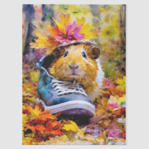 Laten we het leuk maken! Cavia in Hoed Tissuepapier