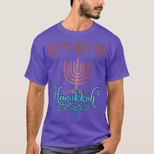 Laten we het leuk vinden Hanukkah Pajamakah Menora T-shirt