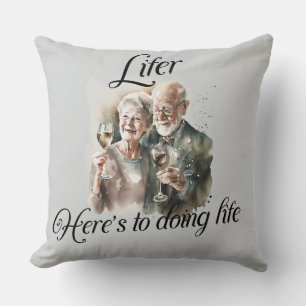 "Laten we het leven doen" kussensloop Kussen