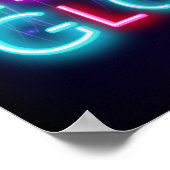 Laten we het Neon Lights festival van de GLOW-part Poster (Hoek)