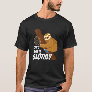 Laten we het Slotgrafische Badminton Player Shu af T-shirt