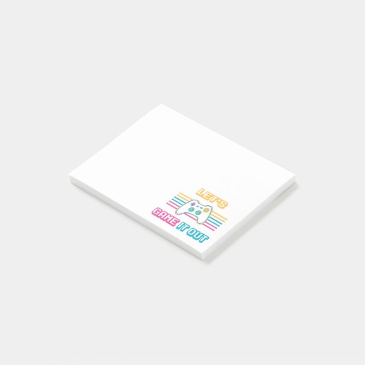 Laten we het uitspelen - Retrostijl Post-it® Notes (Schuin)