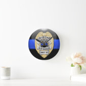 Laten we het vergeten - Thin Blue Line Badge Ronde Klok (Huis)