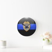Laten we het vergeten - Thin Blue Line Badge Ronde Klok (Huis)