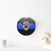 Laten we het vergeten - Thin Blue Line Badge Ronde Klok (Huis)