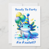 Laten we het verjaardagsfeestje van Axolotl Boy vi Kaart (Voorkant)