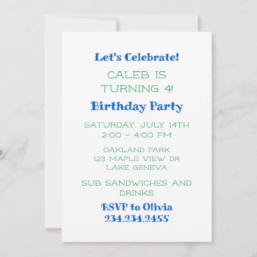 Laten we het verjaardagsfeestje van Axolotl Boy vi Kaart (Achterkant)