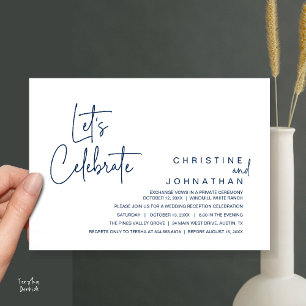 Laten we het vieren, Trouwfeest Eenzaam Dinnerfees Kaart