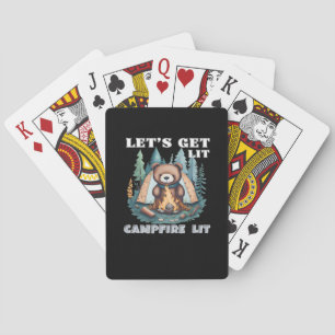 Laten we het vuur aansteken. Klassieke kampvuur sf Pokerkaarten