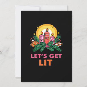 Laten we het vuurwerk maken feestdagenkaart