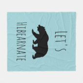 Laten we Hibearnate Black Beer Silhouette en Micro Fleece Deken (Voorkant (Horizontaal))