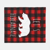 Laten we Hibearnate White Beer en Buffalo Check Ps Fleece Deken (Voorkant (Horizontaal))