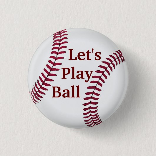 Laten we honkbal spelen ronde button 3,2 cm (Voorkant)