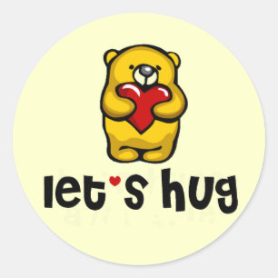 Laten we Hug Ronde Sticker