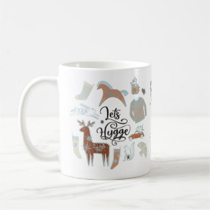 Laten we Hygge Nordic Kerstmis Mok
