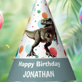 Laten we in een dino-mijt brullen feesthoedjes