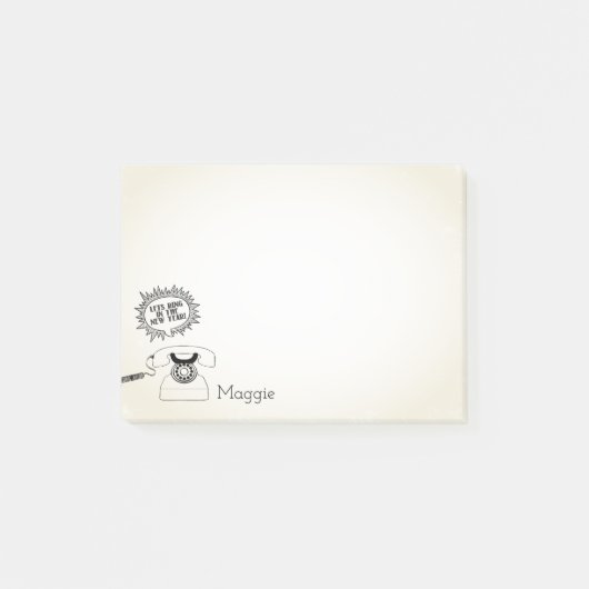 Laten we in het nieuwjaar rondlopen post-it® notes (Voorkant)