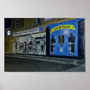 Laten we IRA Murals Belfast vergeten Poster