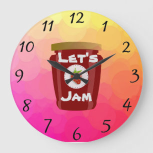 Laten we Jam Wall Clock Grote Klok