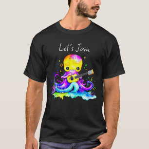 Laten we jammen   Octopus die Akoestische Gitaar s T-shirt