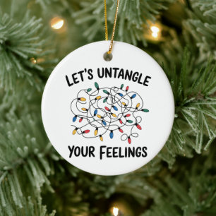 Laten we je gevoelens ontwarren Schoolbegeleider Keramisch Ornament