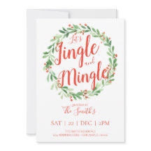 Laten we Jingle en Mingle Holiday Party Invitation