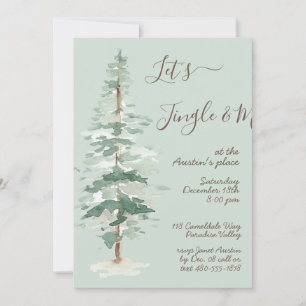 Laten we Jingle en Mingle Woodland Tree Party uitn Kaart