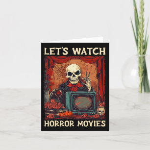 Laten we kijken Horror Films Gothic Halloween Skel Kaart