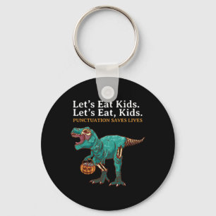 Laten we Kinderen Dinosaurus Zombie Trick Treat Di Sleutelhanger