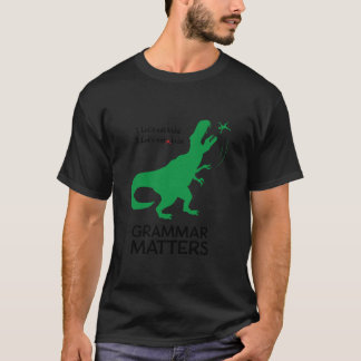 Laten we Kinderen Eet Grappige Grammatica T-shirt 