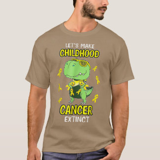Laten we kinderkanker uitsterken Dinosaur Childh T-shirt