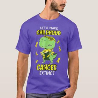 Laten we kinderkanker uitsterken Dinosaur Childh T-shirt