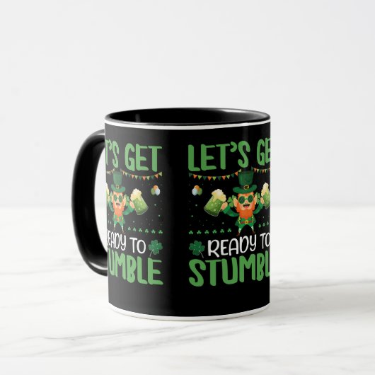 Laten we klaar zijn om te stompen mok (Voorkant links)