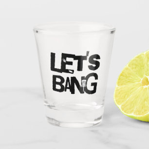 Laten we knallen Disc Golf thema Shot Glas