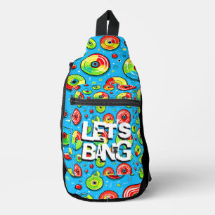 Laten we knallen Disc Golf thema Sling Bag