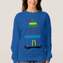 Laten we knuffelen Dames blauwe sweatshirt met Elf