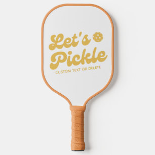 Laten we koele retro gepersonaliseerde tekst maken pickleball paddle