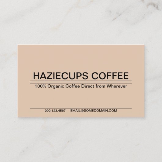 Laten we koffie doen! visitekaartje! visitekaartje (Achterkant)