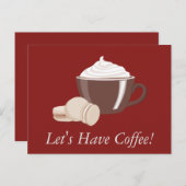 Laten we koffie drinken briefkaart (Voorkant / Achterkant)