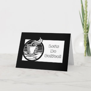 Laten we koffie- uitnodiging doen