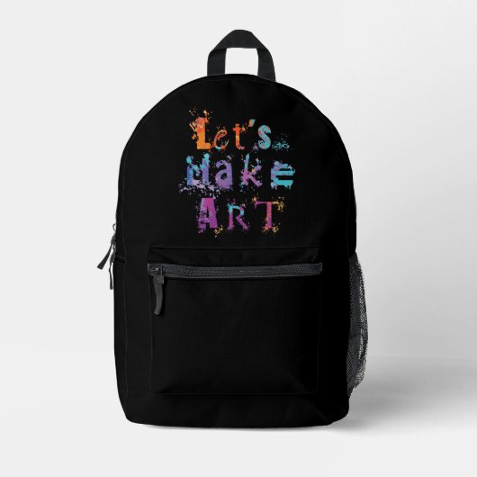 Laten we kunstleraar creatief maken bedrukte rugzak (Voorkant)