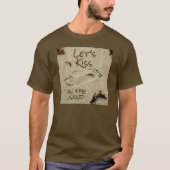 Laten we Kus in het zand-strand T-shirt (Voorkant)