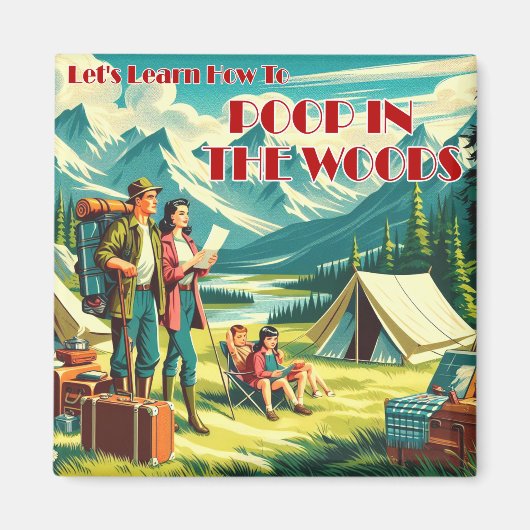 Laten we leren poepen in de Bossen camping Magneet (Voorkant)