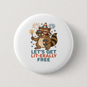 Laten we letterlijk gratis ontwerp krijgen - Leuk Ronde Button 5,7 Cm