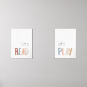 Laten we lezen en laten we boho wall art set van 2 (Voorkant)