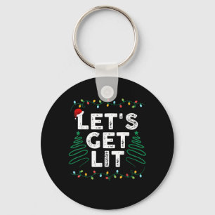 Laten we Lit Drink grappige kerstcadeautjes halen Sleutelhanger