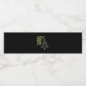 Laten we Lit Funny Kerstmis halen Waterfles Etiket (Enkel label)